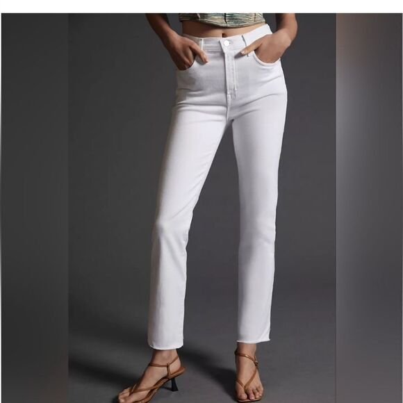 NWT EDWIN Women’s Bree High Rise Skinny Jeans Raw Hem Optic White - Size 29 - Picture 2 of 9